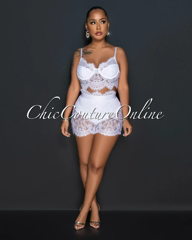 essien-white-lace-bustier-shorts-set