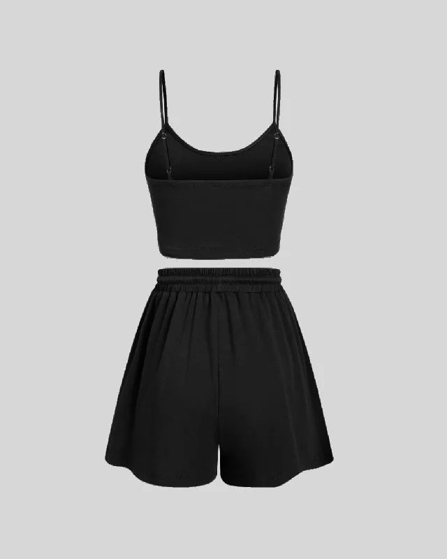 loungewear-basic-set-of-two-lounging-shorts-with-top-in-black