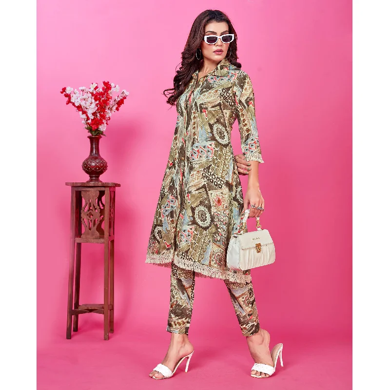 mehandi-green-floral-foil-printed-rayon-co-ord-set