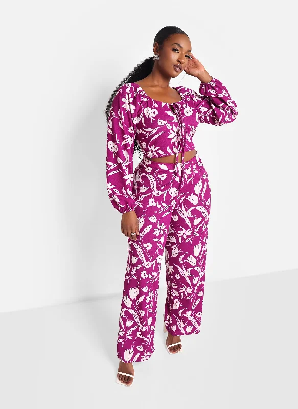 Nylah Floral Wide Leg Pant