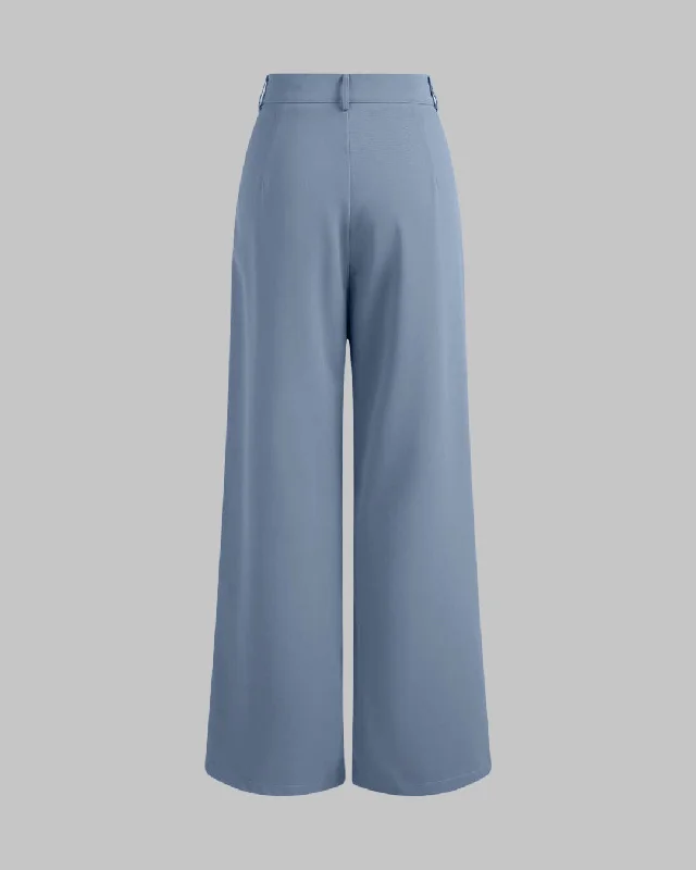 premium-quality-set-of-two-cropped-top-with-korean-style-baggy-trouser-in-blue