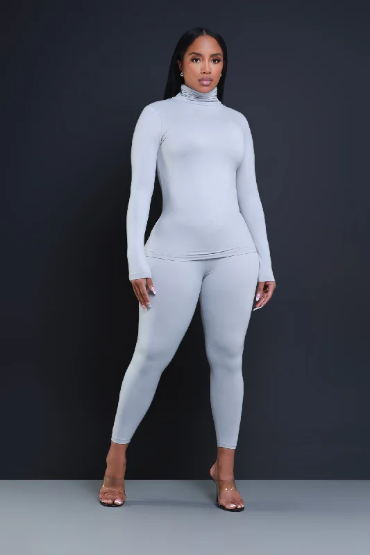 Record Timing Legging Set - Light Gray