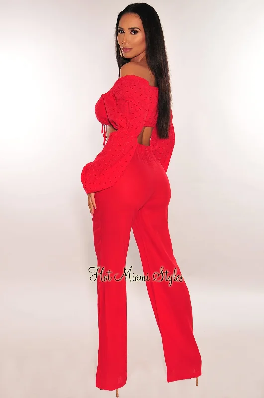 red-peasant-tie-up-long-sleeve-high-waist-palazzo-pant-two-piece-set