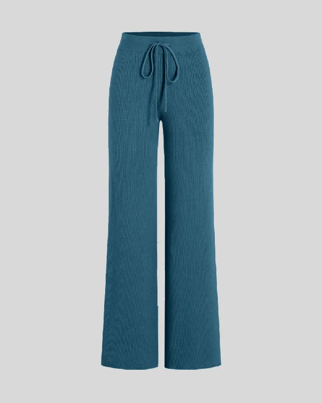 set-of-two-ruched-square-neck-crop-top-with-trouser-in-teal