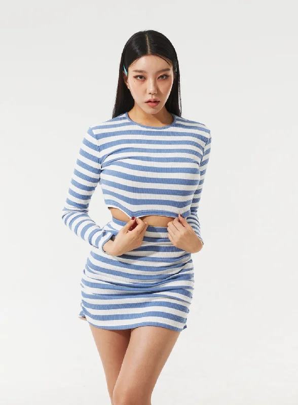 stripe-top-and-skirt-set-im329