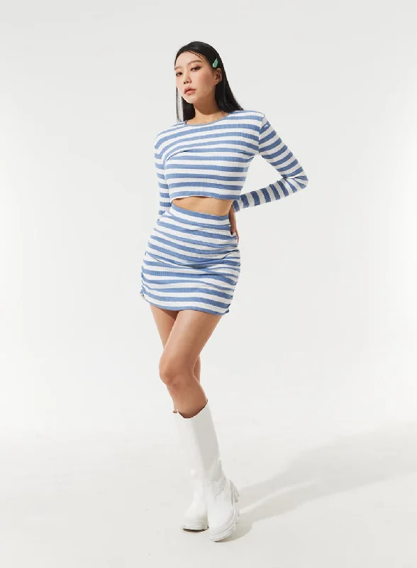 stripe-top-and-skirt-set-im329