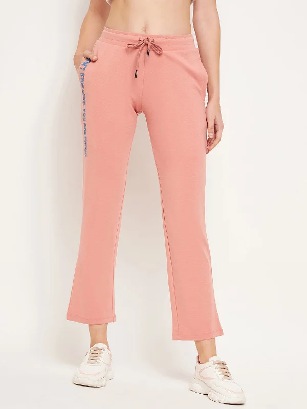 Msecret Typography Peach Track Pants