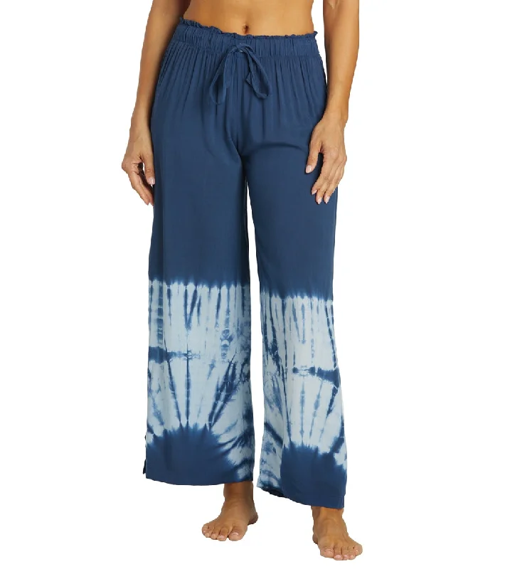 Yak & Yeti Bohemian Tie Dye Split Pants Navy