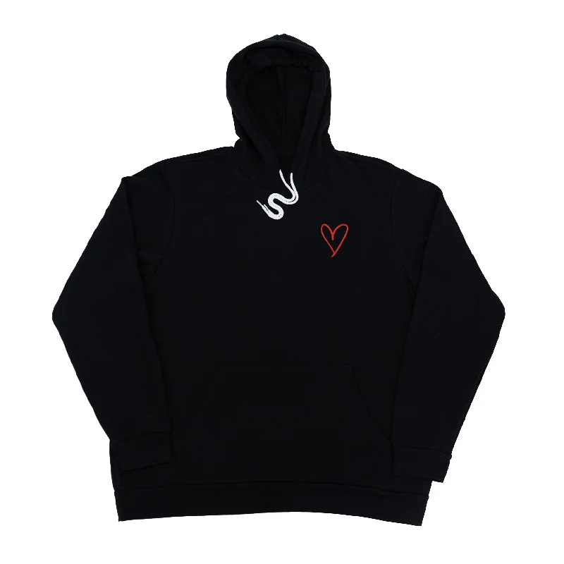 Heart Embroidery Giant Hoodie