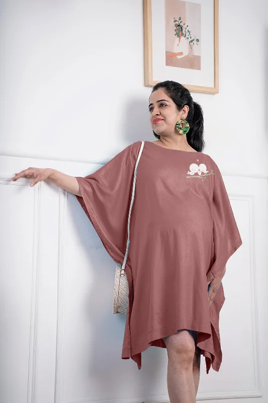 Blush Rayon MaternityKaftan - Maternitie