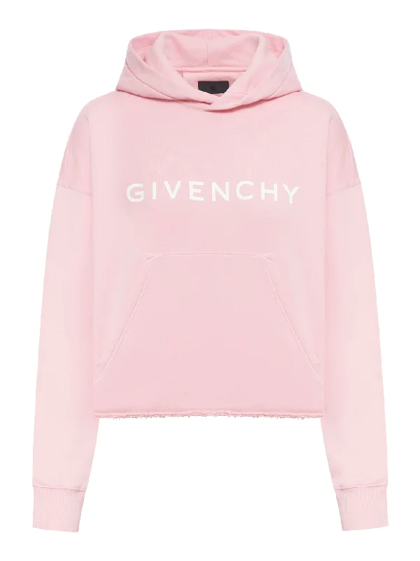 GIVENCHY Archetype short hooded sweatshirt in brushed fabric