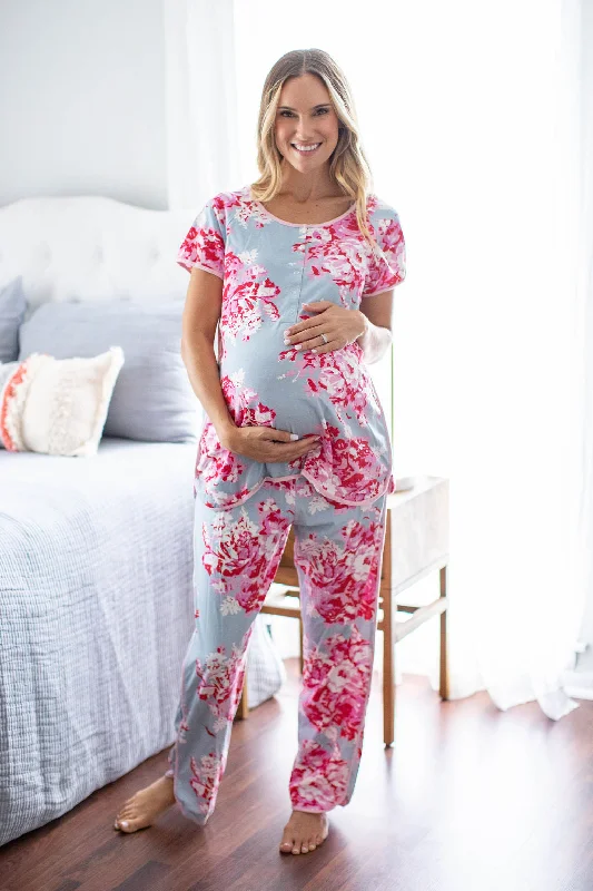 Mae Maternity Nursing Pajama Set