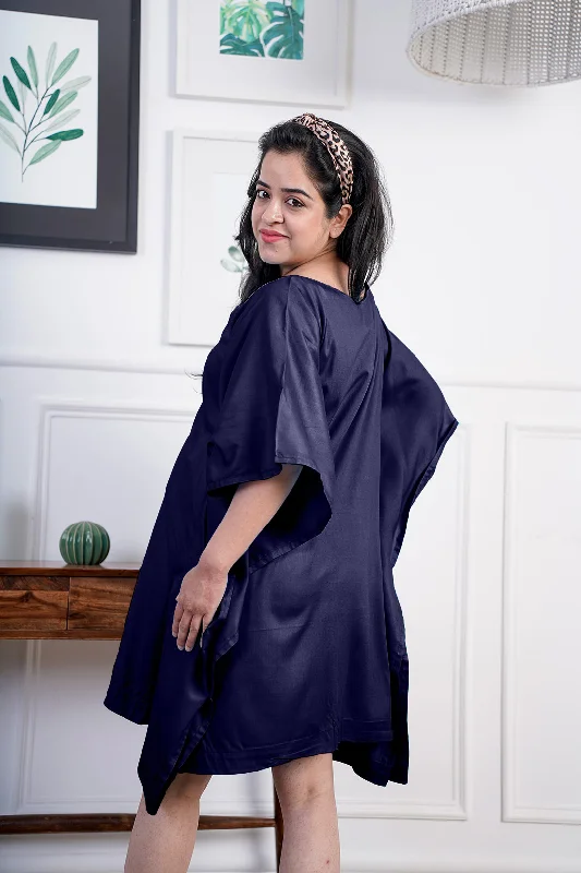 Navy Rayon MaternityKaftan - Nourisher