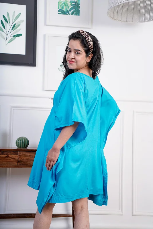 Turquoise Rayon MaternityKaftan - Maternity