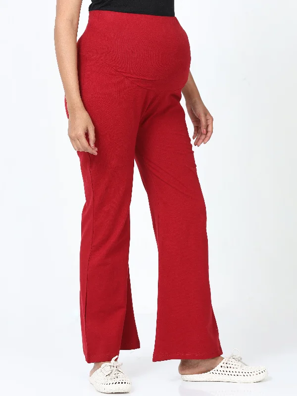 Cotton Maternity RED Plazo