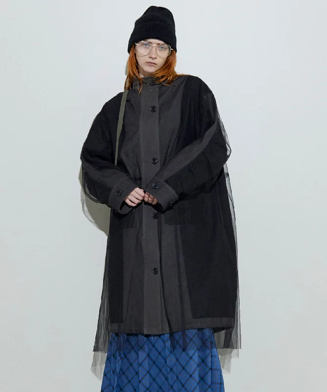 【24AUTUMN PRE-ORDER】Reversible Tulle Mod Coat