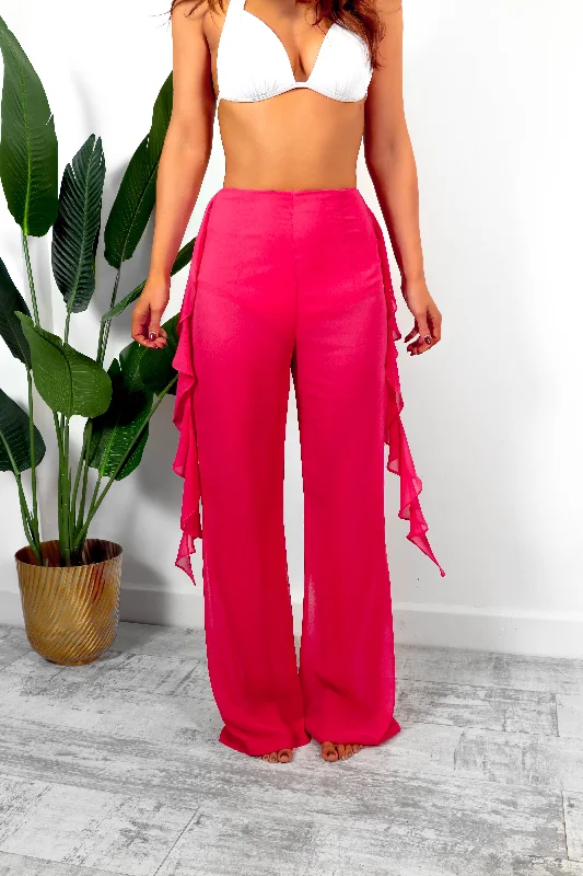 are-we-sheer-fuchsia-ruffle-detail-sheer-trousers