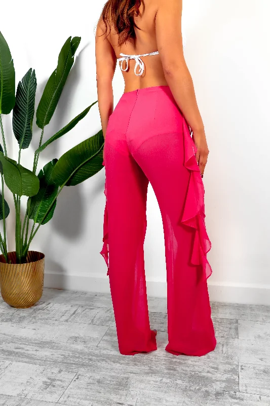 are-we-sheer-fuchsia-ruffle-detail-sheer-trousers