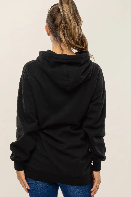 black-oversized-maternity-hooded-sweatshirt