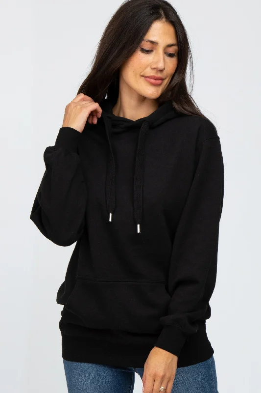 black-oversized-maternity-hooded-sweatshirt