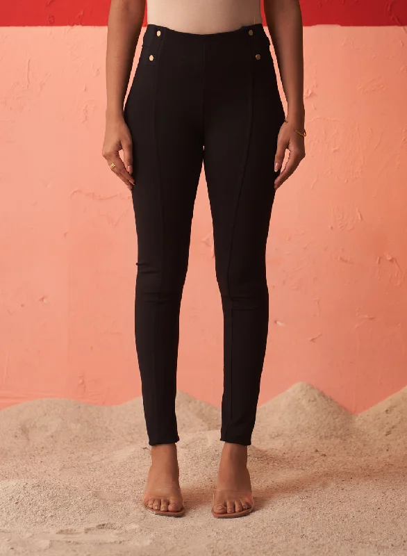 Black Plain Jegging