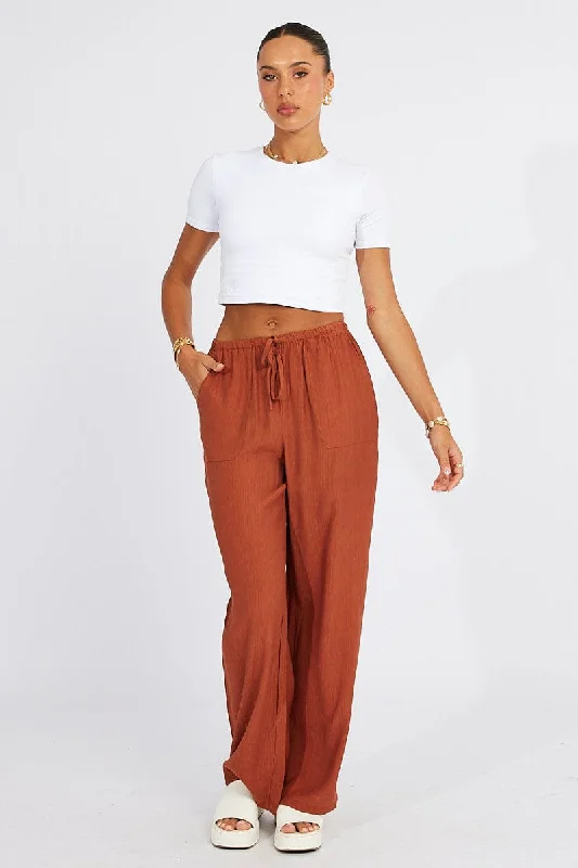 brown-wide-leg-pants-textured-fabric-bt3674x-47p-1