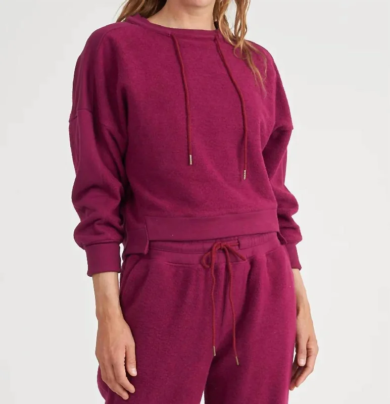 Crew Neck Sweatshirt In Sangria