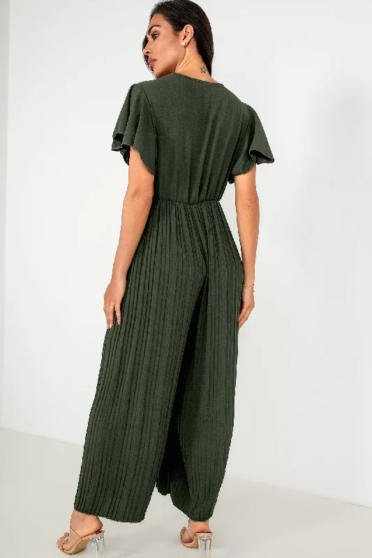 dee-khaki-pleated-wide-leg-jumpsuit