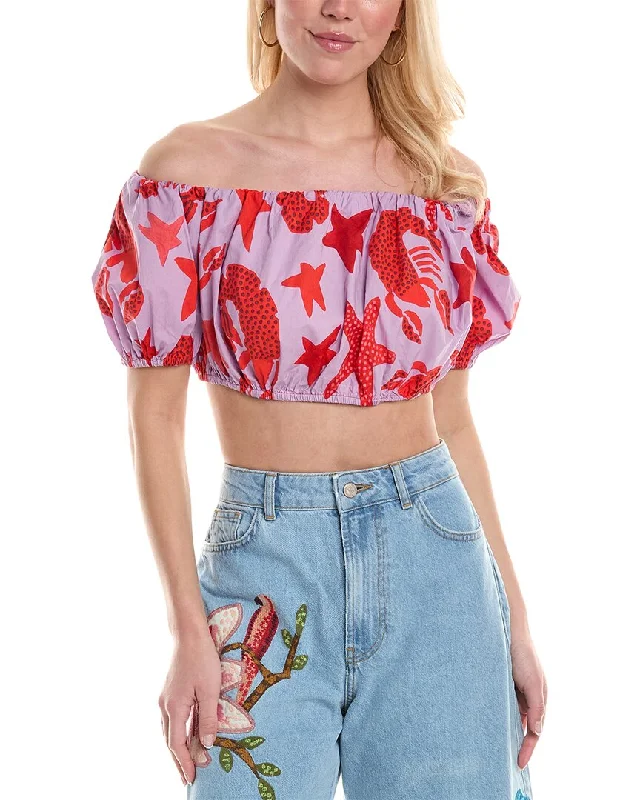 FARM Rio Lobster Sky Crop Top