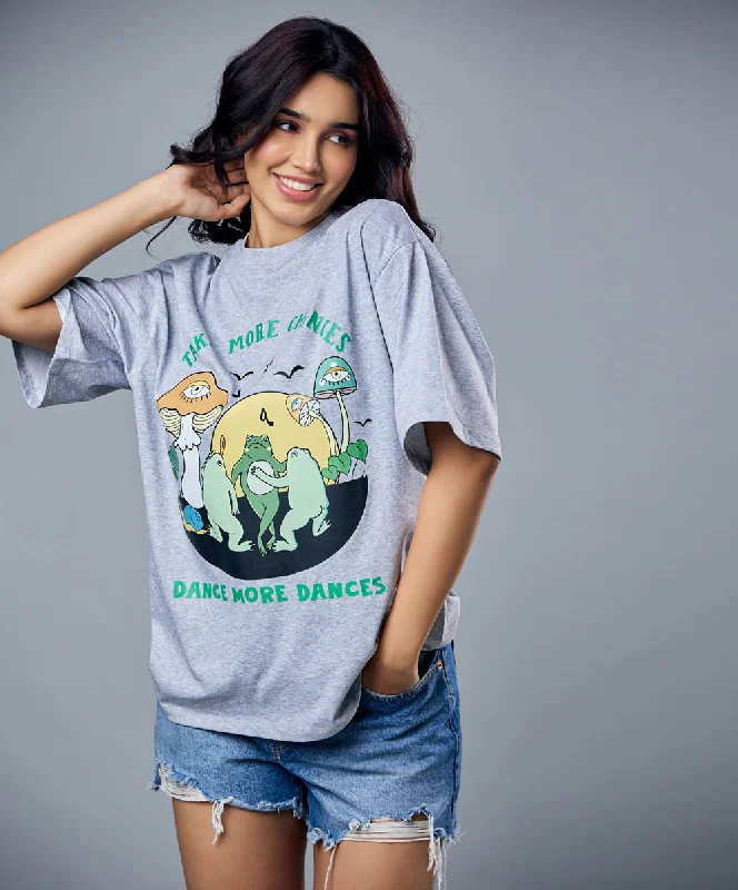 Frog Musical Party Oversized Tshirt