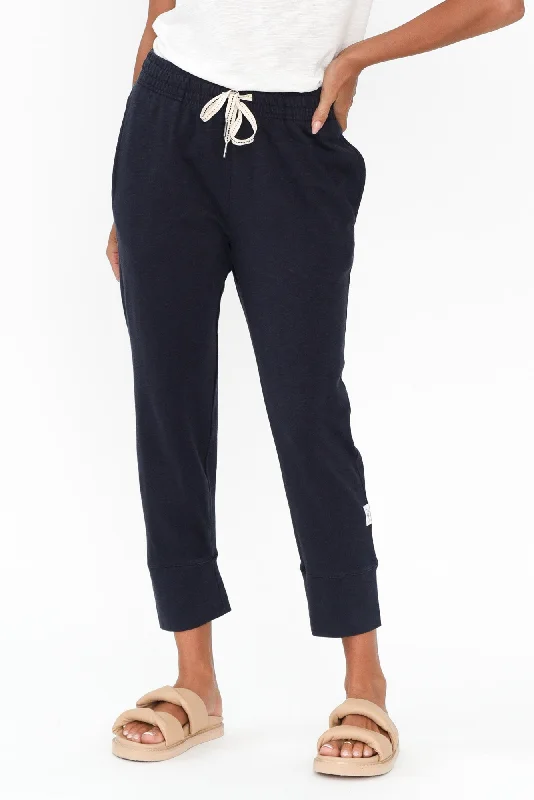 Fundamental Brunch Navy Cotton Pants