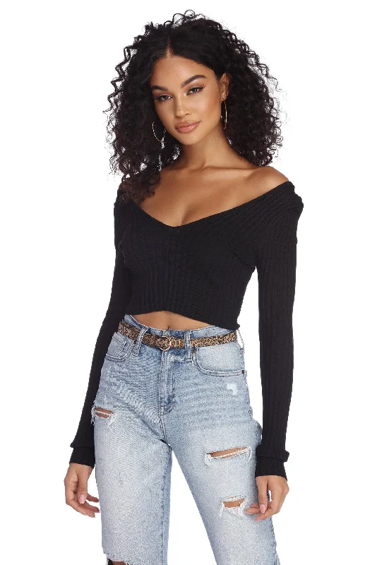 Getting Hot Knit Crop Top