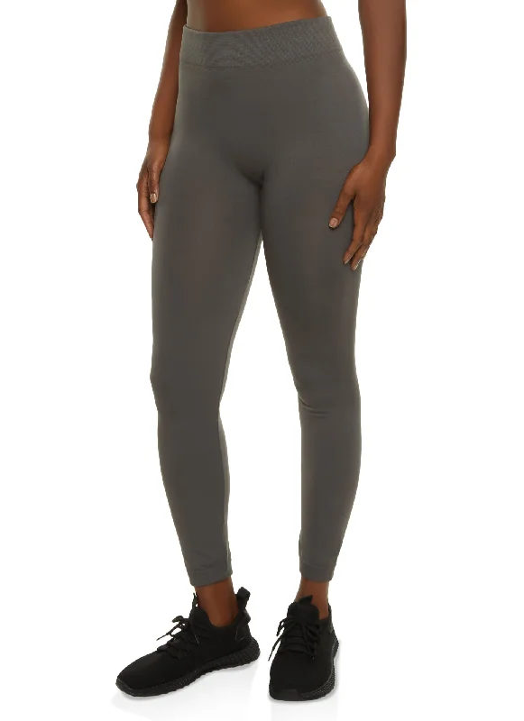 Fleece Basic Seamless Leggings