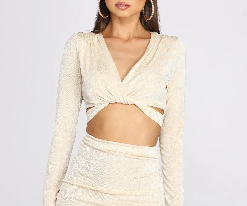 Heartbreaker Knot Twist Crop Top