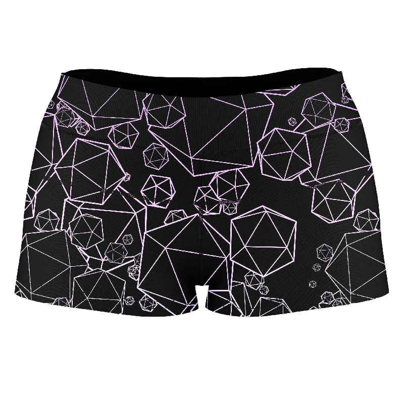 Icosahedron Madness Cold High-Waisted Women's Shorts