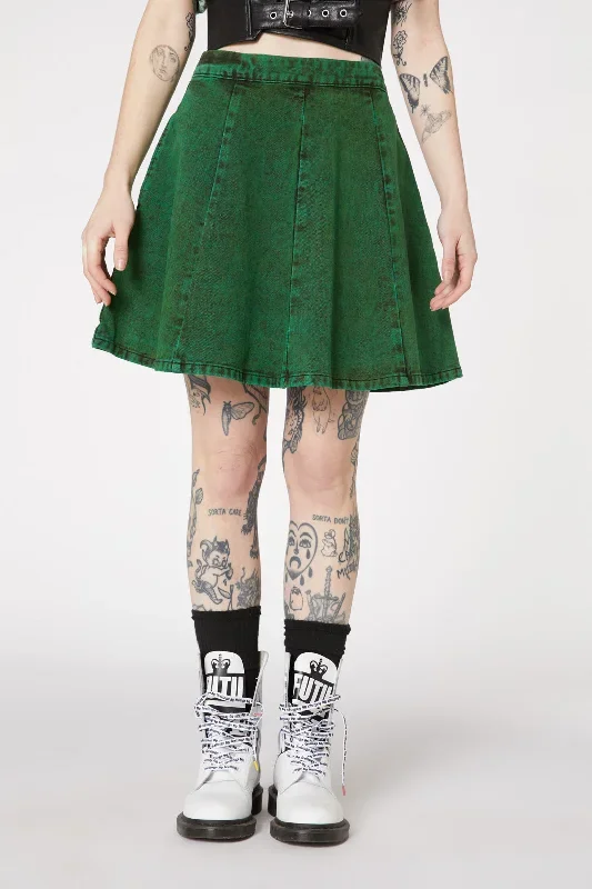 Joyride Acid Wash Mini Skirt