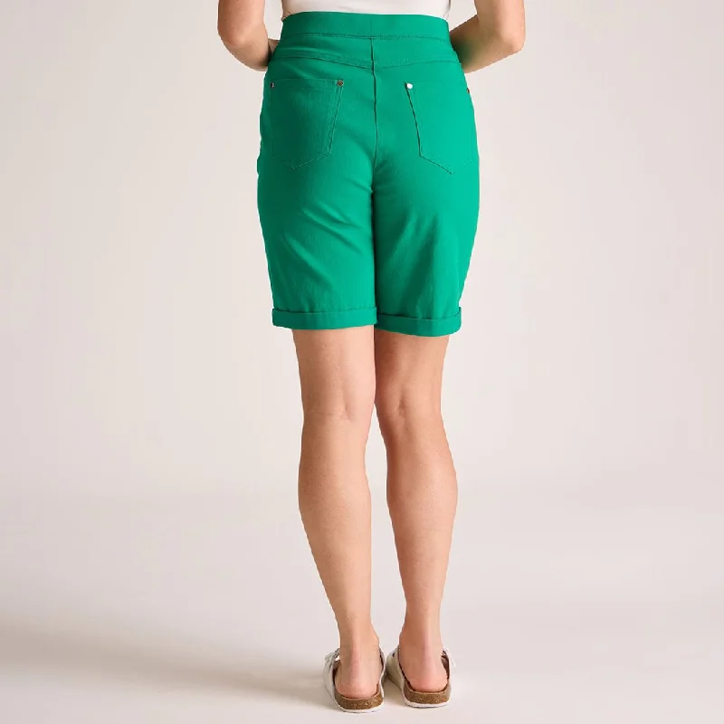 ladies-turn-up-shorts-green