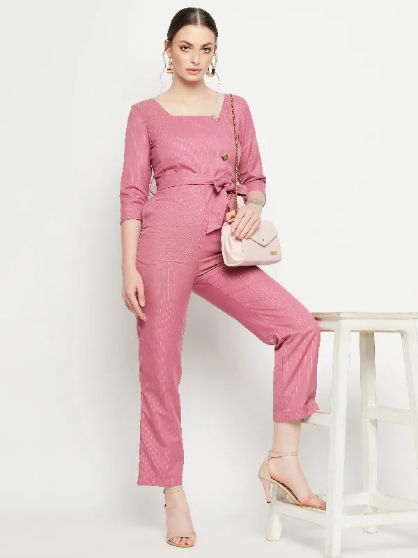 Madame Pink Jumpsuit with pattern