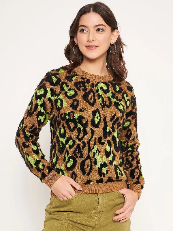 Madame Coffee Animal Printed Sweater