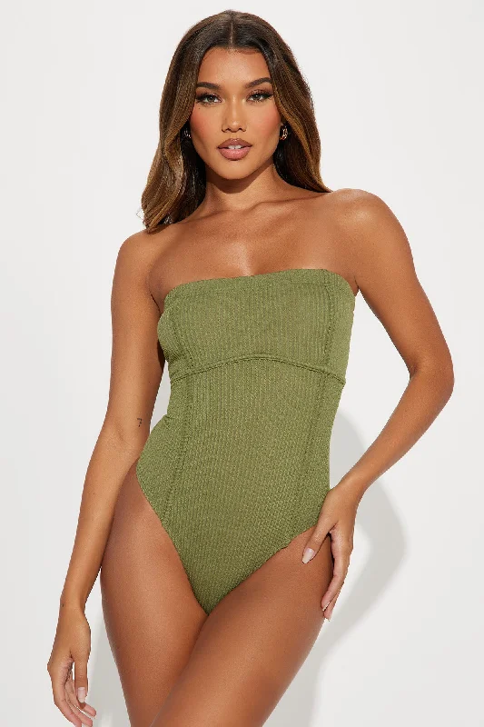 Mckenna Ribbed Bodysuit - Olive