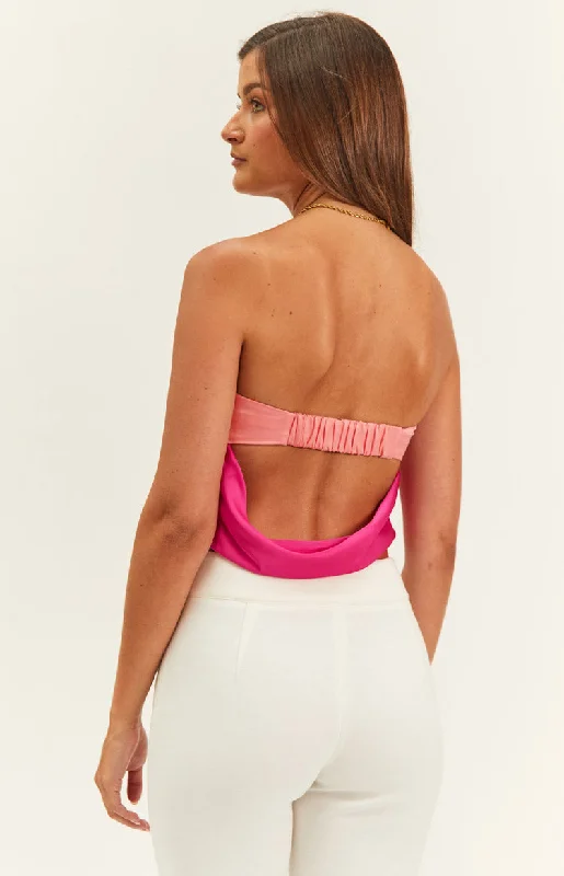 milly-pink-satin-strapless-crop-top