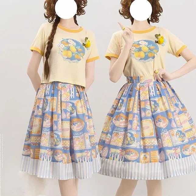 miss-pointkawaii-lolita-lemon-print-skirt-customized