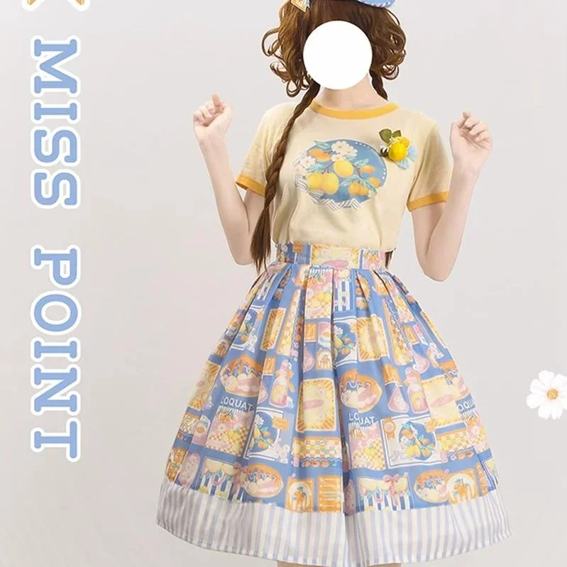 miss-pointkawaii-lolita-lemon-print-skirt-customized