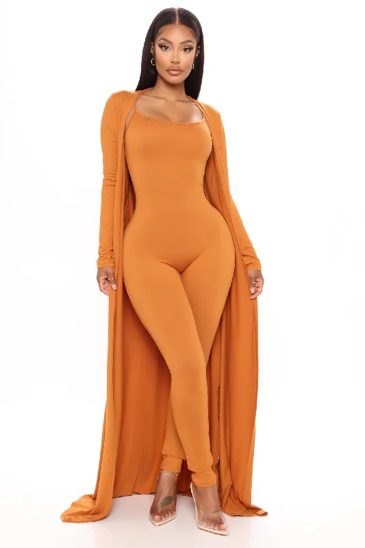 Nova Charmer Jumpsuit Set - Camel