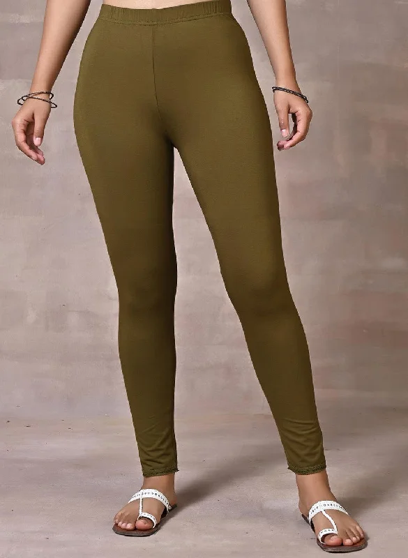 Olive Ankle Length Legging