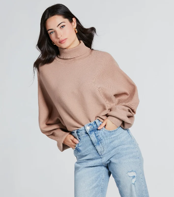 Only Cozy Vibes Turtleneck Cropped Sweater