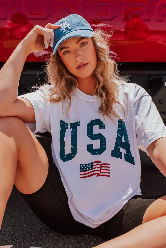 Patriotic Graphic Crew Neck Tee | S-2XL