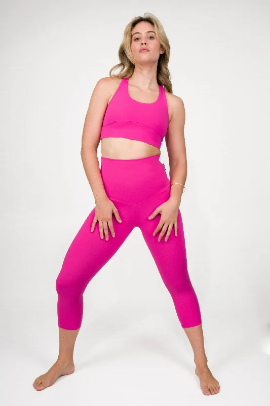 Pink Body Contouring - Extra High Waisted Capri Leggings