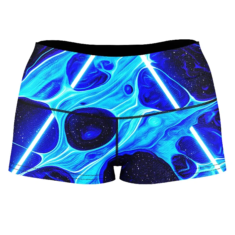 Portal Home Blue High-Waisted Women's Shorts