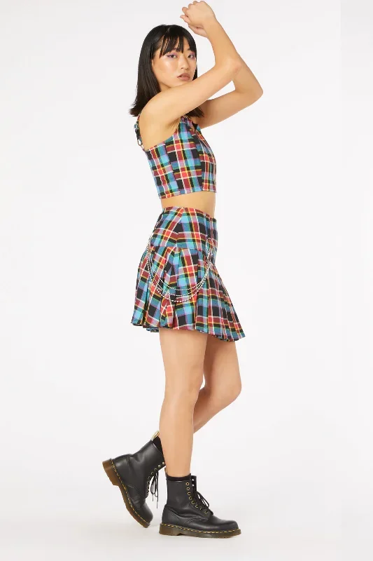 rainbow-tartan-mini-skirt